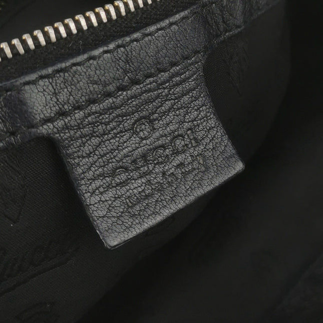Gucci Jackie Soft Large Black Leather Shoulder Bag With Strap