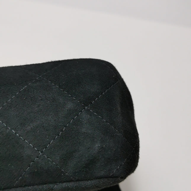 Chanel Classic Flap Extra Mini Black Suede Quilted Gold-tone Hardware