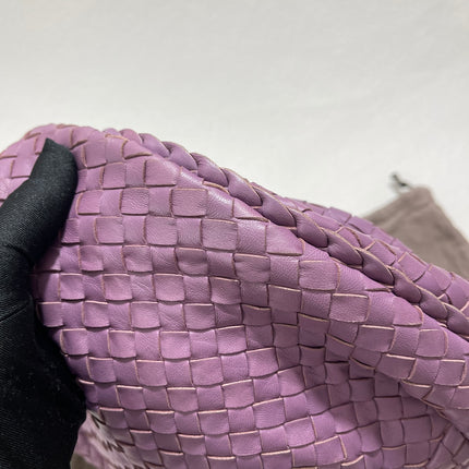 Bottega Veneta Belly Hobo Intrecciato Lambskin Leather Lilac Purple Medium 40cm