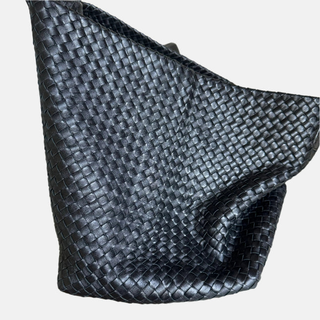Sold Bottega Veneta Cabat Large Intreccio Leather Tote Bag Black 40cm