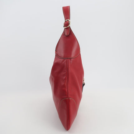 Gucci Jackie Vintage Bouvier Hobo Red Leather with Web Accent