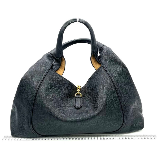 Gucci Softbit Maxi Shoulder Bag Black Calfskin Leather