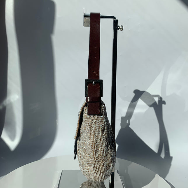 Sold Fendi Baguette Shoulder bag with Beige Beads