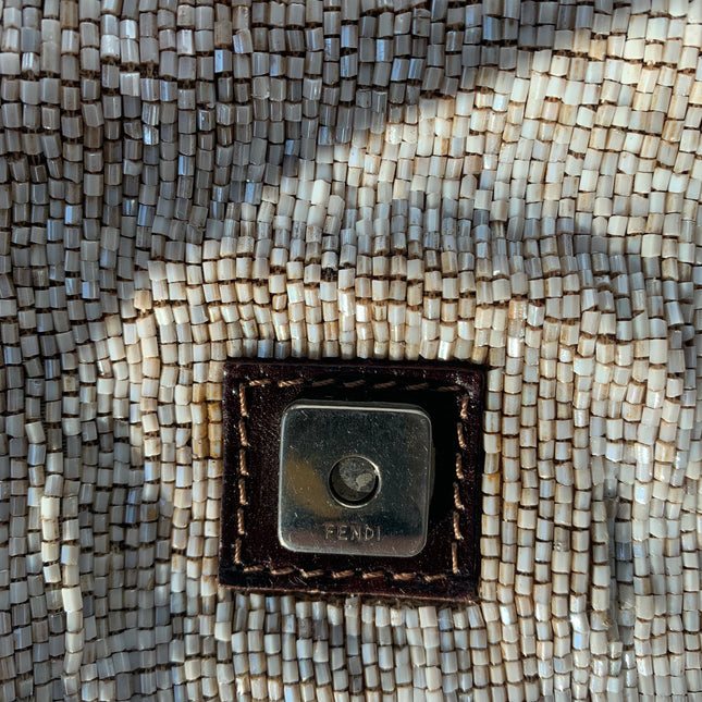 Sold Fendi Baguette Shoulder bag with Beige Beads