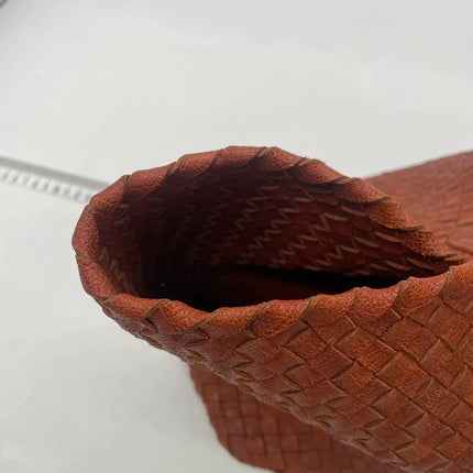 Bottega Veneta Cabat Tote Burnt Metallic Orange Intrecciato Leather 40cm