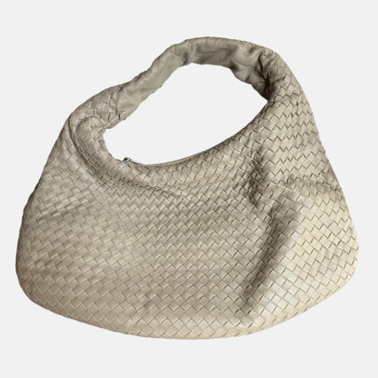 Bottega Veneta Hobo Bag Lambskin leather Light Grey Large 47cm