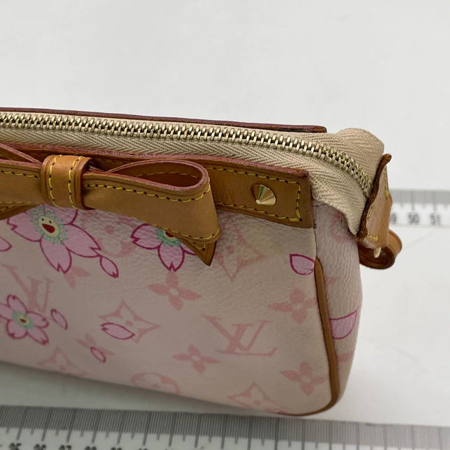 Louis Vuitton x Takashi Murakami Cherry Blossom Pochette Accessoire Pink Monogram