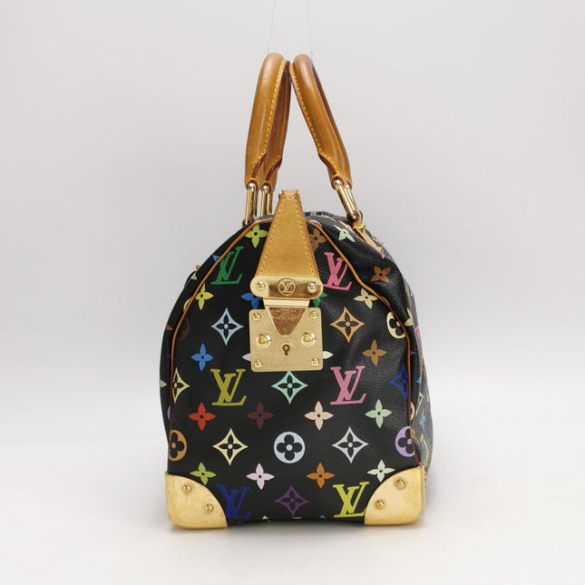 Louis Vuitton x Takashi Murakami Speedy 30 Lock Black Multicolor