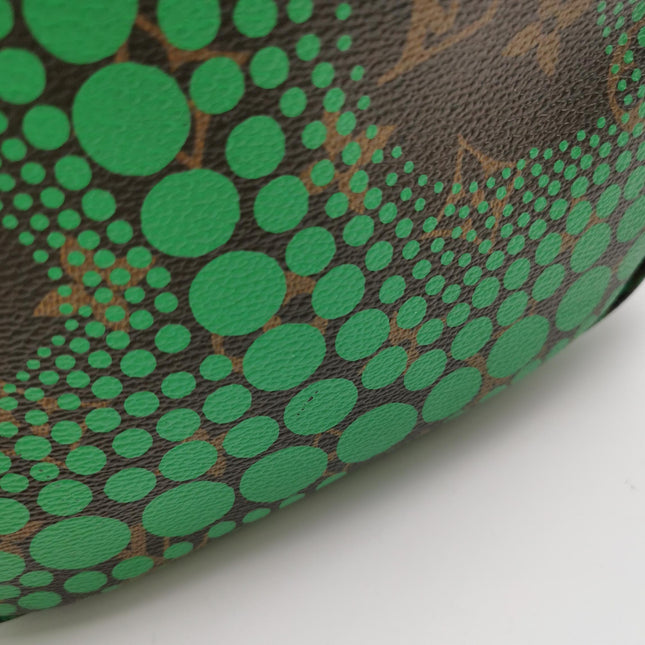 Louis Vuitton Kusama Town Speedy 30 Green Top Handle Bag