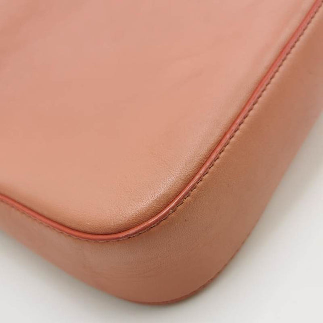 Sold Fendi Baguette Pink Leather with Gold Studded Metal Buckle