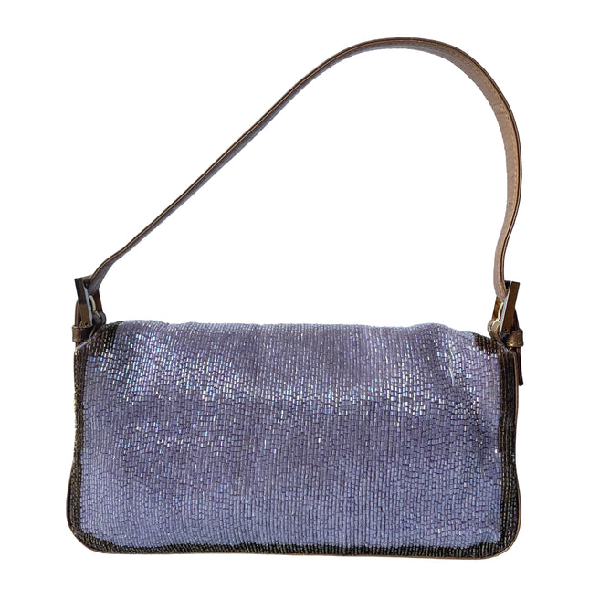 Sold FENDI Baguette Glitter beads Lilac