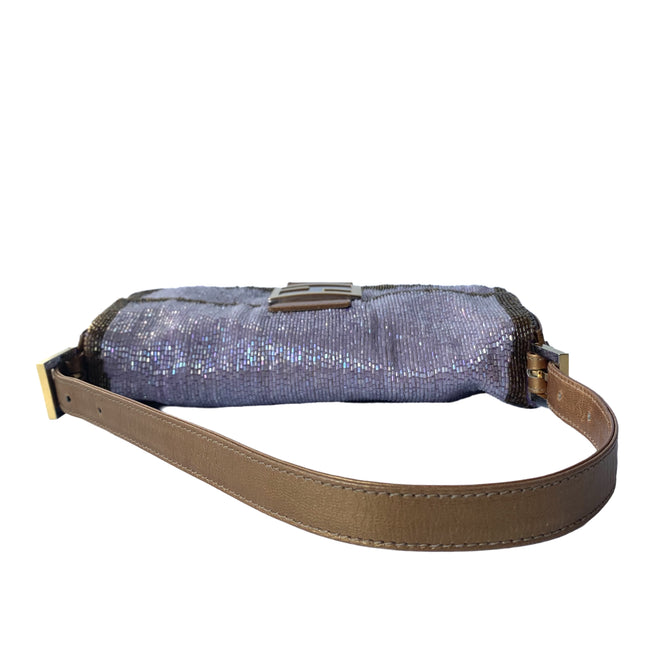 Sold FENDI Baguette Glitter beads Lilac