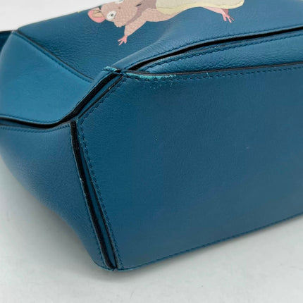 Loewe x Spirited Away Studio Ghibli Collection Puzzle Small Blue Crossbody Bag