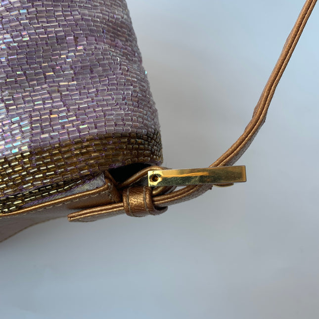 Sold FENDI Baguette Glitter beads Lilac