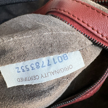 Sold Bottega Veneta Veneta Hobo Medium Brick Red Intrecciato Leather Bag 47cm