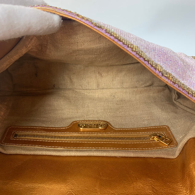 Sold FENDI Baguette Glitter beads Lilac