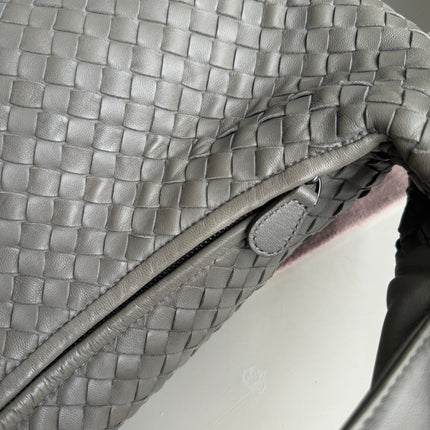Bottega Veneta Belly Hobo Intrecciato Grey Leather Medium 40cm