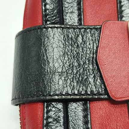Louis Vuitton Petite Malle Mini Soft Trunk Red and Black Leather Crossbody Bag