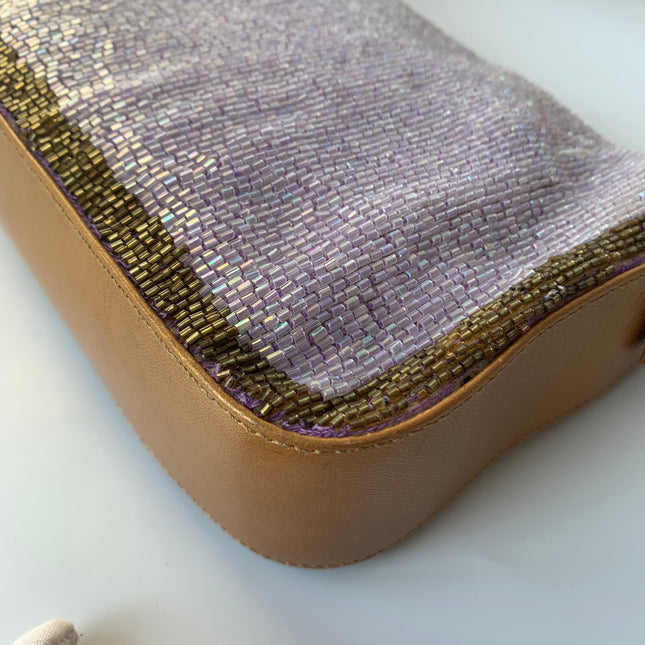 Sold FENDI Baguette Glitter beads Lilac