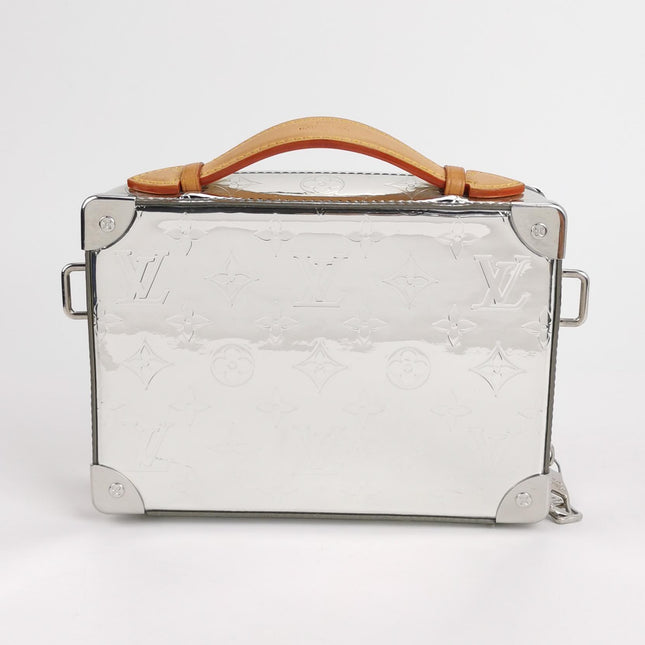 Louis Vuitton Soft Trunk Silver Patent Leather Monogram Crossbody Bag