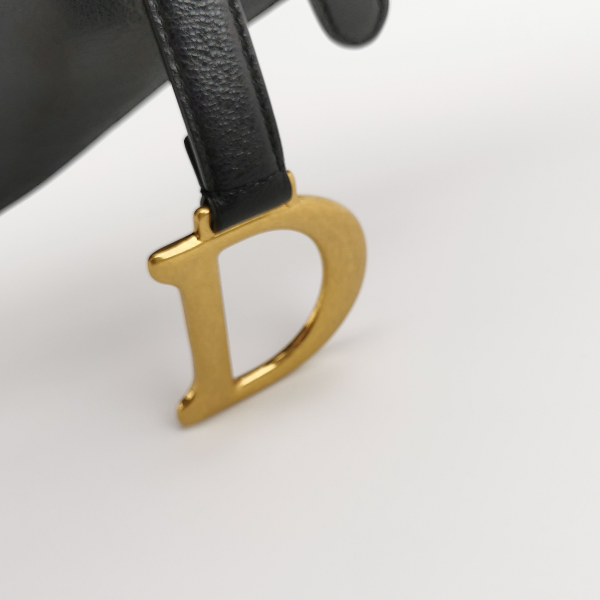 Sold Dior Saddle 2020 Medium Lambskin Leather Bag Black