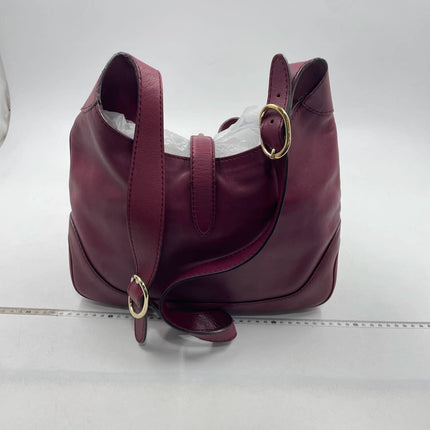 Sold Gucci Jackie 1961 Soft Medium Leather Bag Burgundy Red