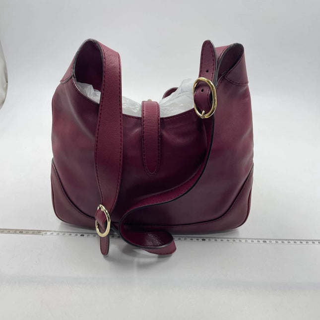 Sold Gucci Jackie 1961 Soft Medium Leather Bag Burgundy Red