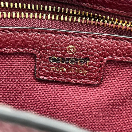 Gucci Jackie 1961 Small Burgundy Grained Leather Shoulder Bag