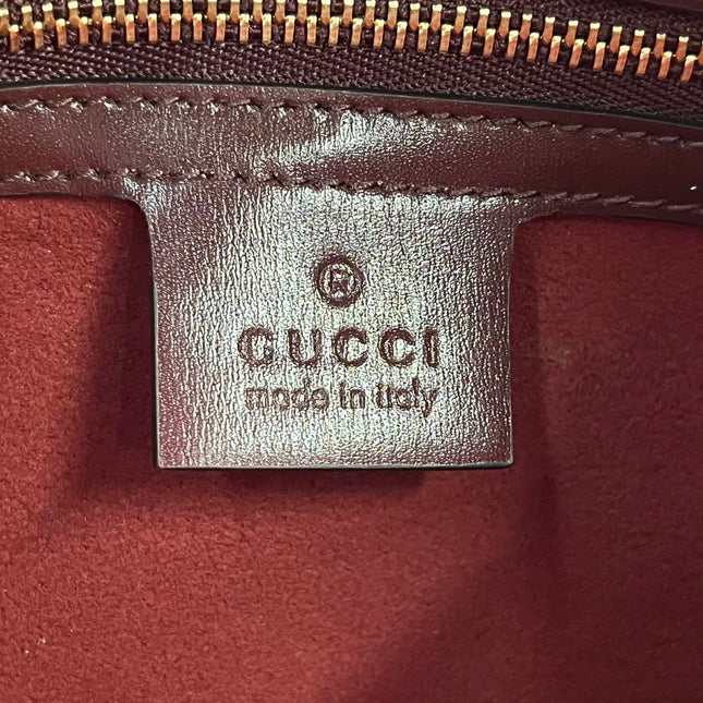 Gucci Jackie 1961 Small Burgundy Suede and Leather Bag