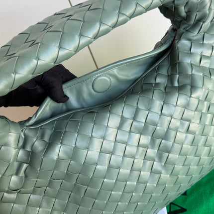 Bottega Veneta Hop Hobo Small Leather Aloe Vera Green