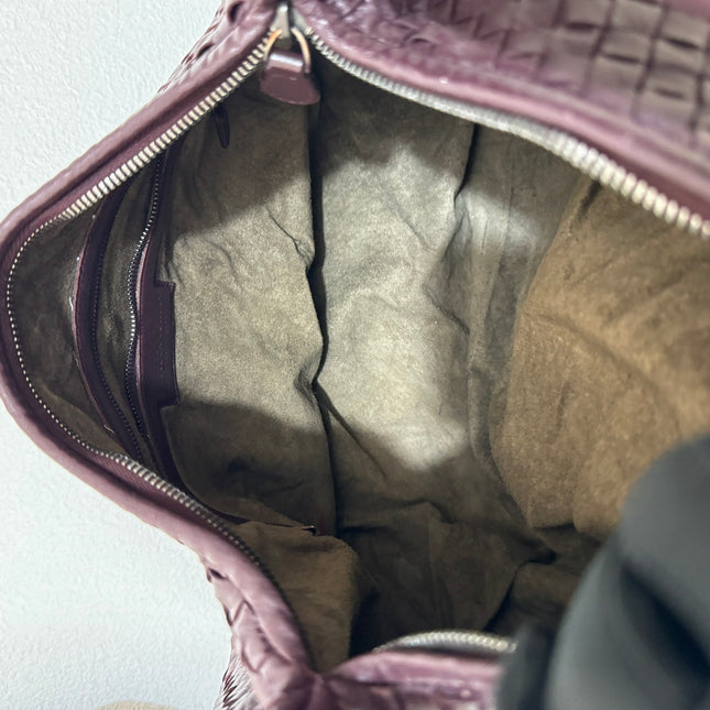 Sold Bottega Veneta Belly Hobo Intrecciato Burgundy Wine Large 50cm