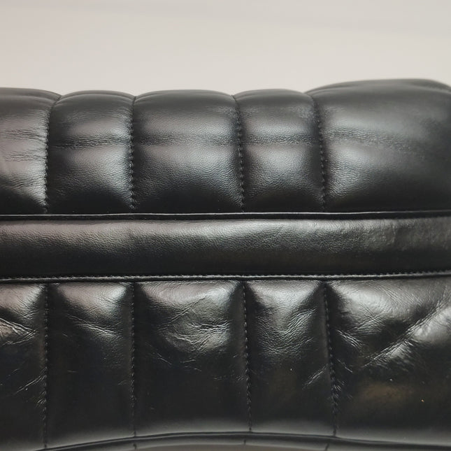 Gucci Horsebit 1955 Chain Shoulder Bag Large Black Padded Leather S23