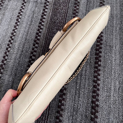 Sold Gucci Horsebit 1955 Large White Leather Shoulder Bag