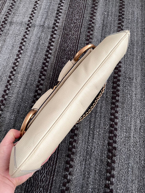 Sold Gucci Horsebit 1955 Large White Leather Shoulder Bag