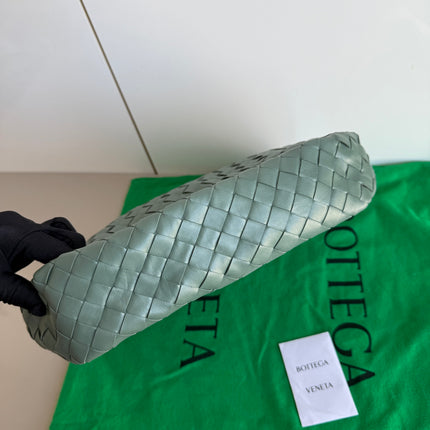 Bottega Veneta Hop Hobo Small Leather Aloe Vera Green