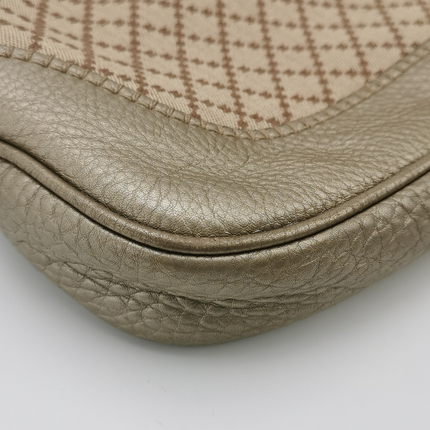 Sold Gucci Jackie 1961 Soft Monogram Canvas and Leather Bag Medium