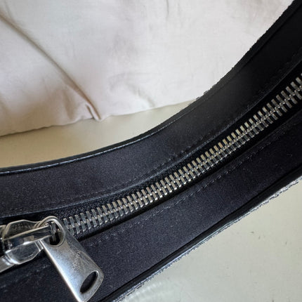 Coperni Crystal-embellished Mini Swipe Bag Black