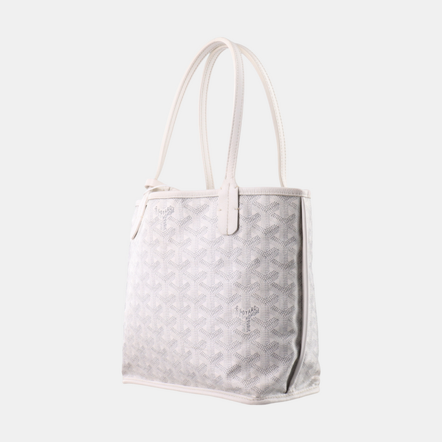 Sold Goyard Anjou Mini Tote White Leather Reversible