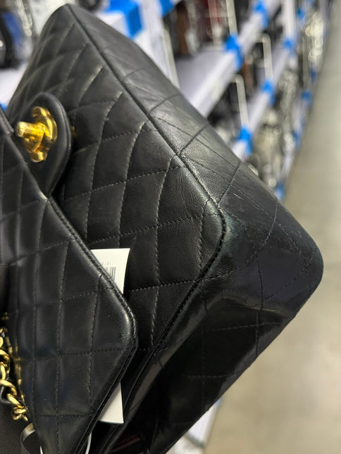 Chanel Classic Flap Medium Black Lambskin Leather Gold Hardware 2009-2010