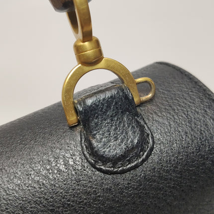 Gucci Bamboo 1947 Top Handle Bag Leather Medium Black