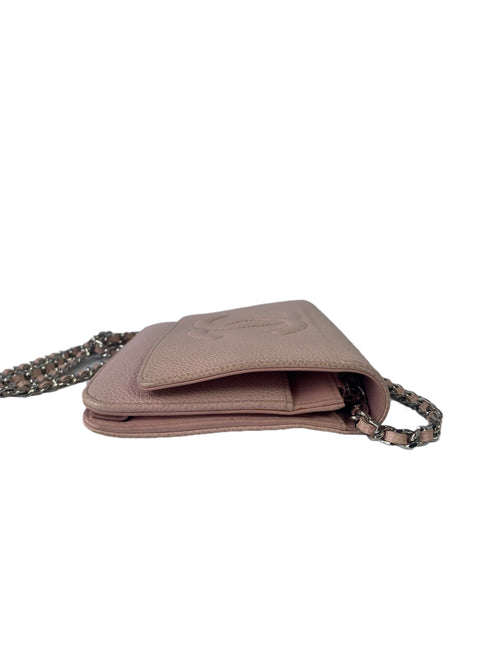 Sold Chanel Wallet on Chain WOC Double CC Pink Caviar Leather