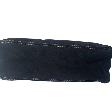 FENDI Baguette Blue Denim Navy Shoulder Bag with Enamel Buckle