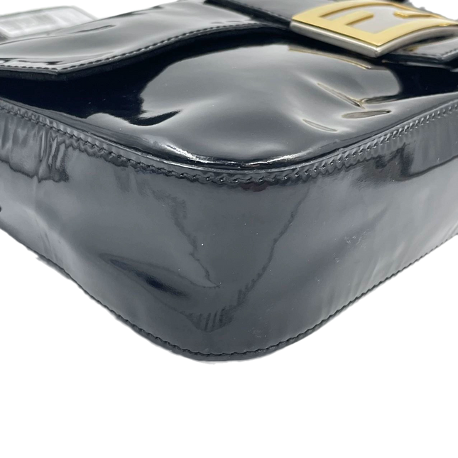 Sold Fendi Baguette Black Patent Leather with Gold Hardware
