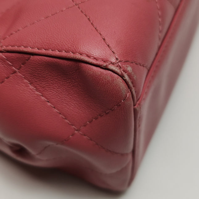 Chanel Kelly Vintage Top Handle Bag Lambskin Leather 24k Gold Hardware