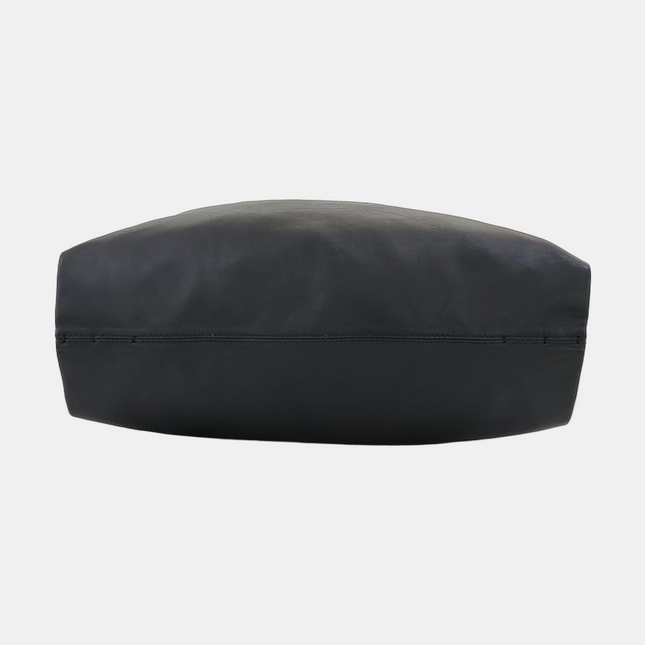 Louis Vuitton Atlantis Large Black Monogram Leather Bucket Bag with Pouch