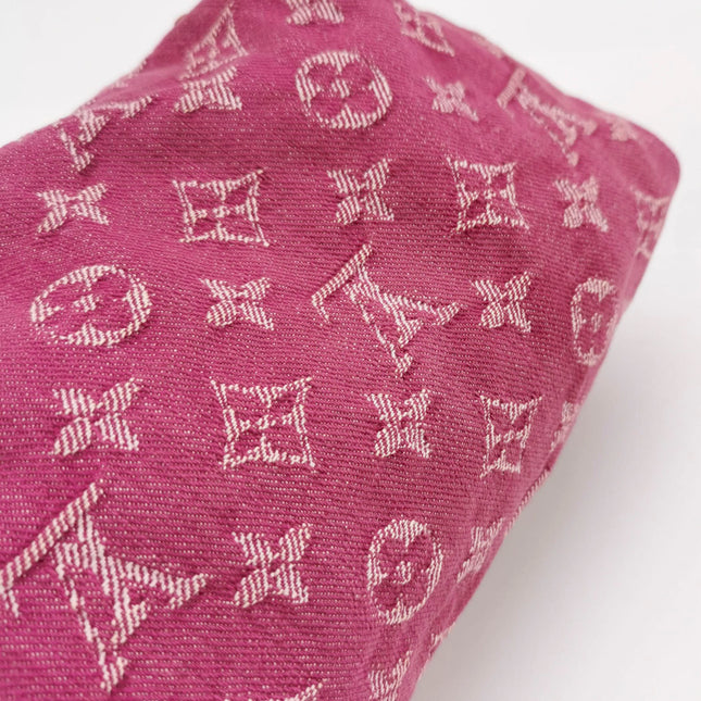 Louis Vuitton Monogram Pink Denim Baggy PM Shoulder Bag