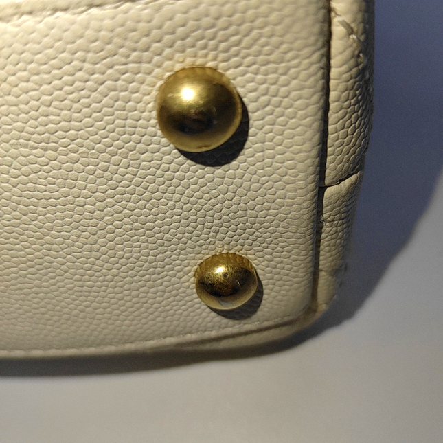 Chanel Coco Handle Small Beige Caviar Leather Gold Hardware, 2017