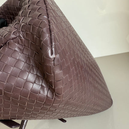 Bottega Veneta Roma Large Intrecciato Nappa Leather Dark Brown 35cm