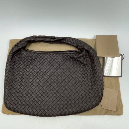 Sold Bottega Veneta Intrecciato Hobo Bag Medium Brown Lambskin leather 40cm Never Worn