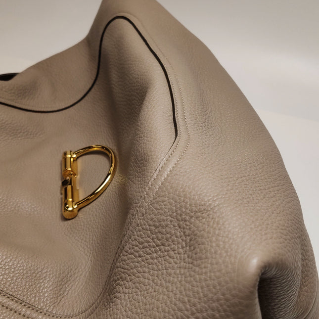 Gucci Softbit Maxi Shoulder Bag Beige Calfskin Leather 2024